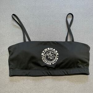 NWOT Gymshark Legacy Bandeau Bra Black with Logo Large